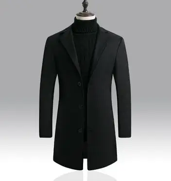 black 5XL белые длинные пальто мужские королевские синие стимпанк мужские Kahaki ветровки приталенные модные Длинные куртки мужские тренчи серый - Цвет: black