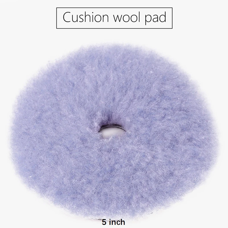 5inch Cushion Wool SPTA " 6" Фиолетовый шерстяной коврик высокой плотности ягненка шерстяной полировальный коврик шерсть полировальный коврик для автомобиля детальная полировка воском полировка - Цвет: 5inch Cushion Wool