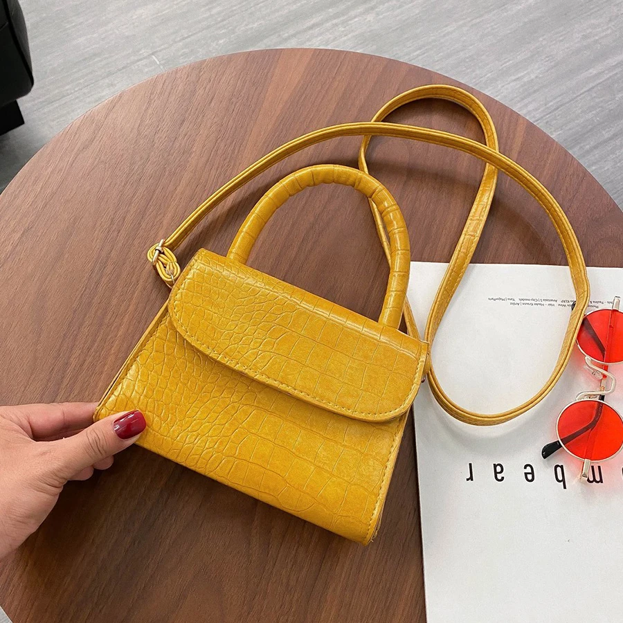 

2021 Alligator Pattern Mini Crossbody Bags for Women 2020 PU Leather Shoulder Bag Fashion Ladies Designer Small Women's Handbag