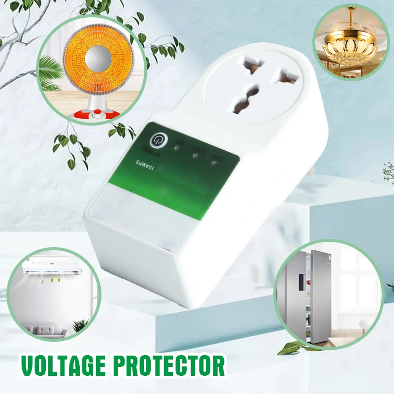 

Portable Voltage Switcher Over Voltage Current and Under Voltage Protector Relay 16A 220V 3500W Gadget Familial Safe Tool Supply