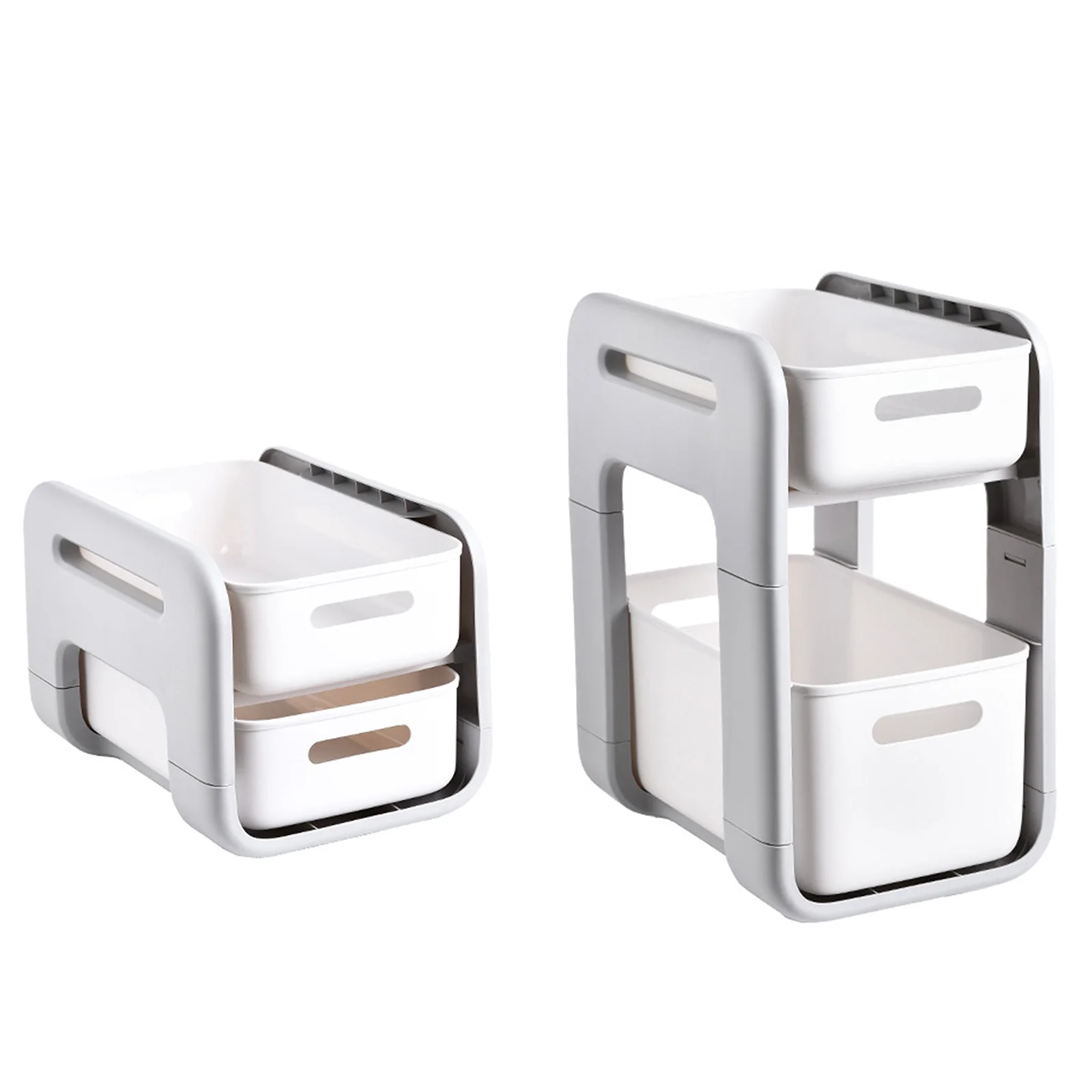 2 tiers kitchen storage shelf cabinet narrow gap under sink organizer box convenient bathroom organizer stand makeup spices rack free global shipping