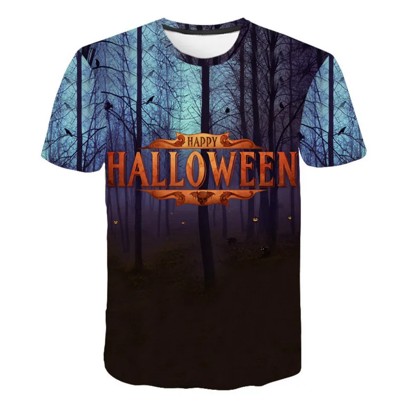 

2020 Fashion Children's Personalized T-shirt 3D Halloween Pumpkin Print Anime T-shirt Boy and Girl Cartoon T-shirt Short Sleeve