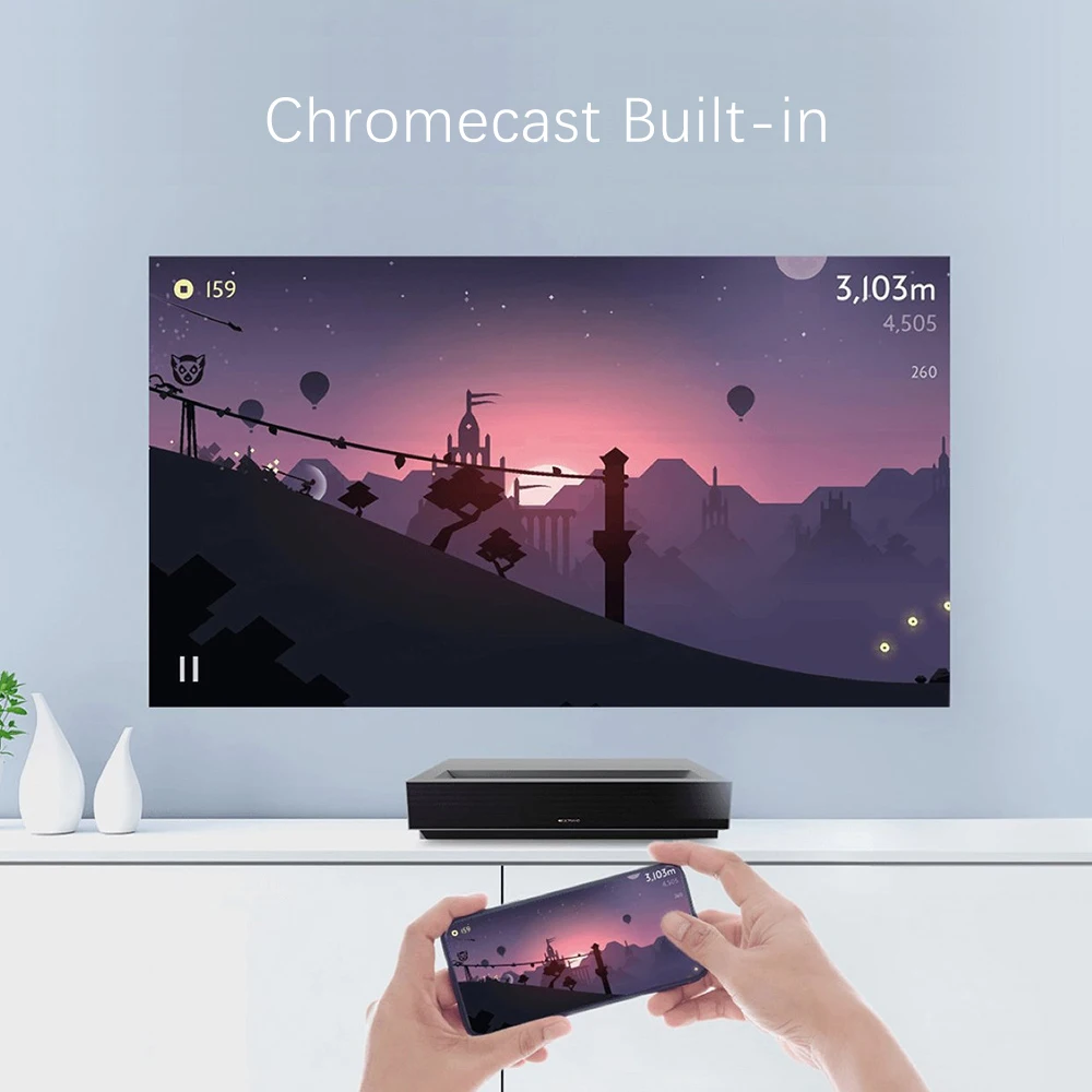 Проектор глобальная версия: Formovie 4K кинотеатр лазерный ТВ-проектор 2100ANSI Android TV 9.0