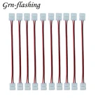 151020 шт. 8 мм 10 мм 2pin светодиодный гнездовой разъем 2 контакта одноцветная лента светильник провод питания удлинитель кабеля Клеммная колодка