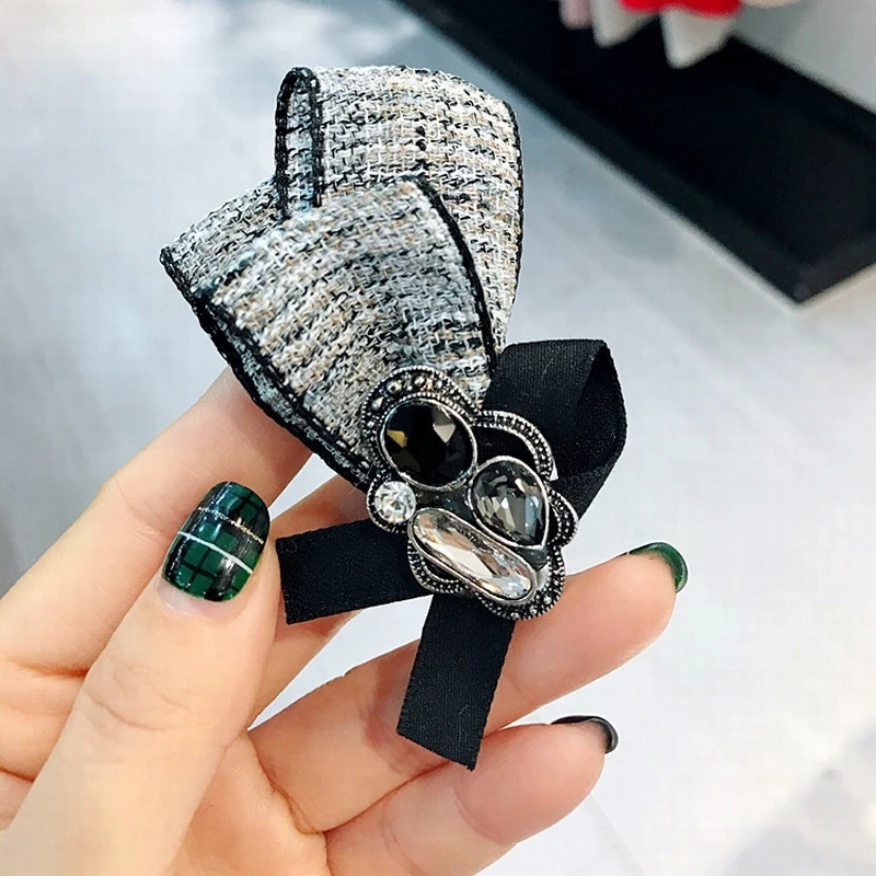 Женская Брошь из норки Стразы ручной работы в Корейском стиле|Броши| |