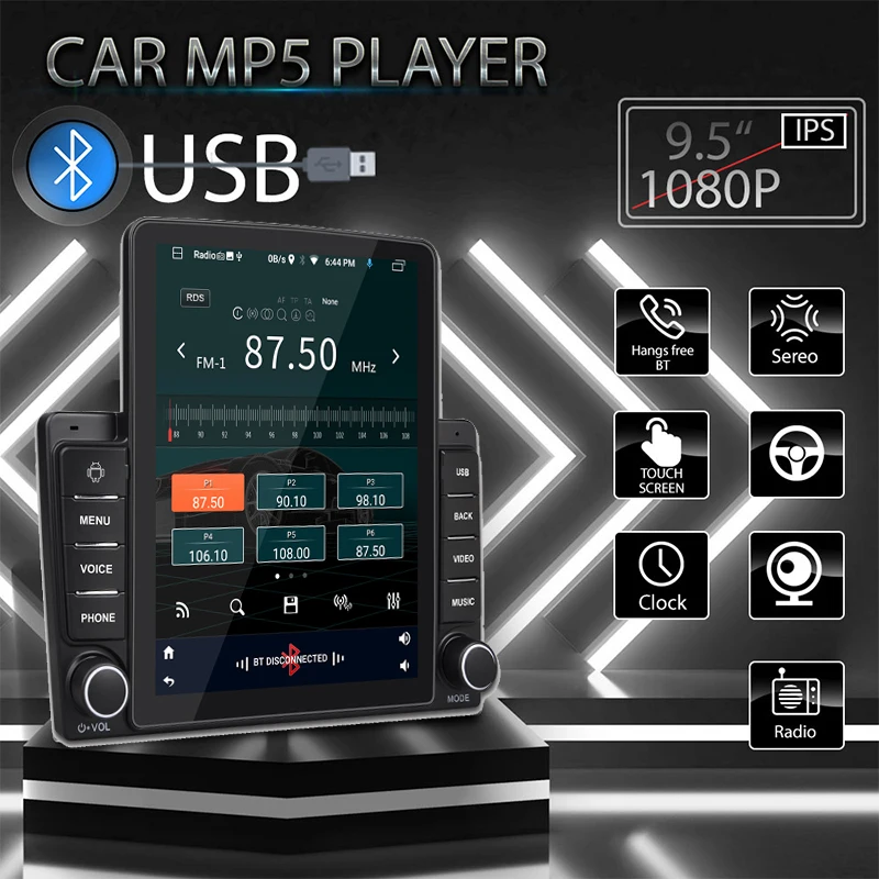 $98.82 REAKOSOUND 2 Din Android Car Radio Vertical Screen Audio Stereo Bluetooth Autoradio Mobile Phone Multimedia Car Video Player