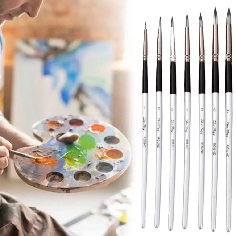 

10PCS Hair Paint Brush High Quality Art Painting Brushes Detachable Rod Artistic Watercolor Brush for Drawing Art Supplies