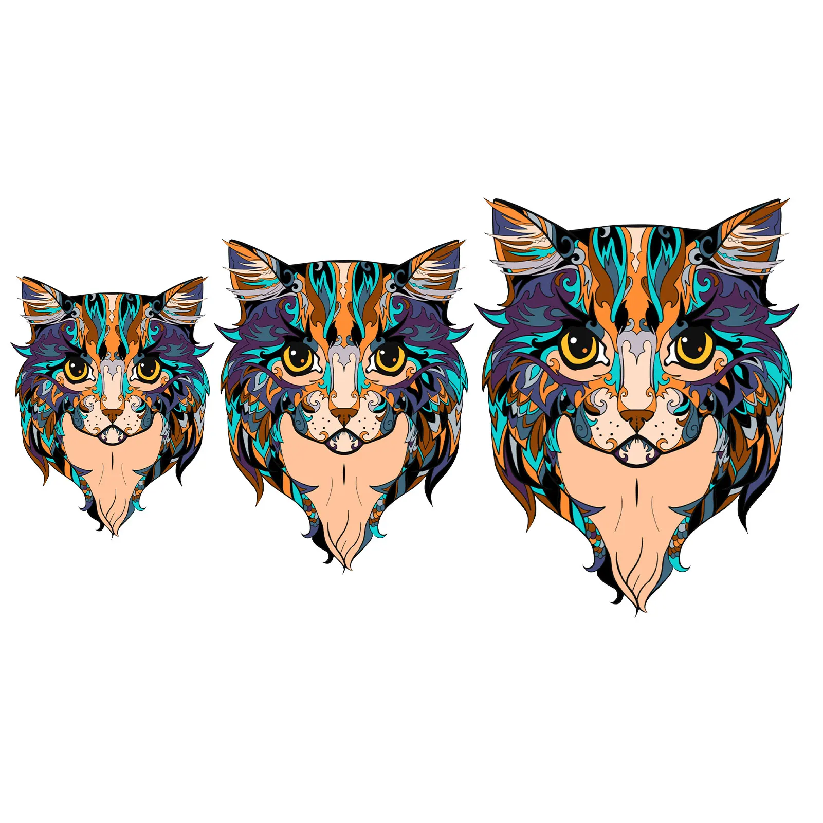 

Уникальные деревянные пазлы, загадочная кошка, образовательный пазл, подарок для взрослых и детей, каждая деталь в форме животного, деревян...