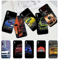 cartoon car tail light jdm black silicone phone cover for redmi note 6 8 9 pro max 9s 8t 7 5a 5 4 4x case