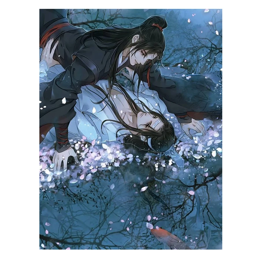 5d Diy алмазная живопись Mo Dao Zu Shi Wei Wuxian Lan Wangji Алмазная мозаика вышивка мультяшный