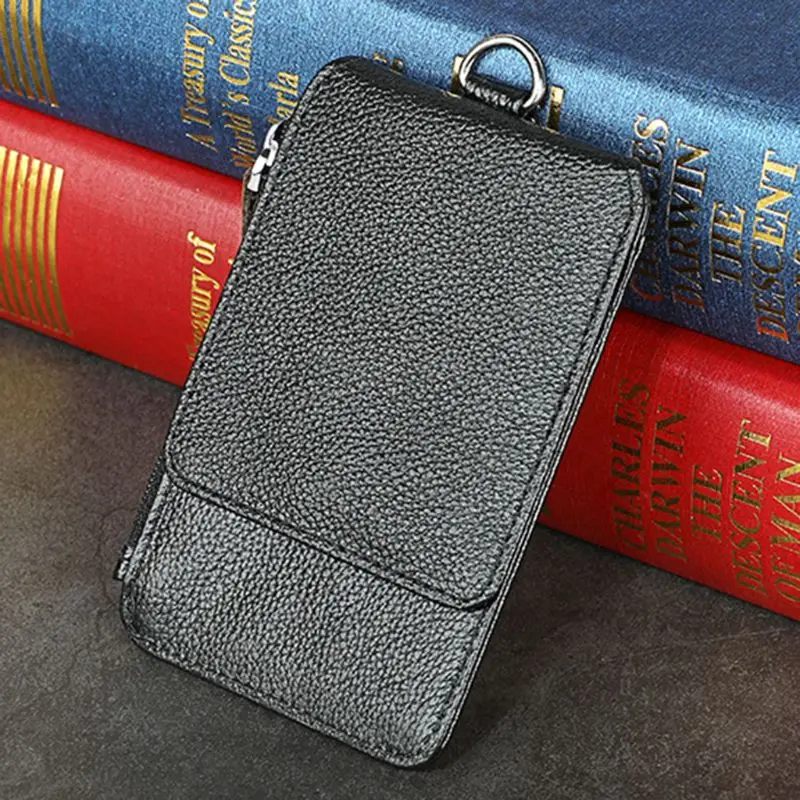 Портативный чехол-кошелек из натуральной кожи с RFID блокировкой для визитной