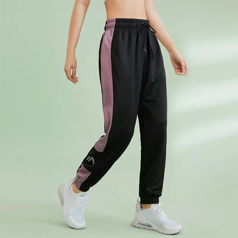 VANSYDICAL Women Loose Sport Running Pants Jogging Black Pants for Gym Breathable Female Training Fitness Yoga Workout Trousers