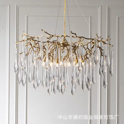 

Light luxury chandelier European style living room light copper chandelier fashionable and popular home decoration chandelier