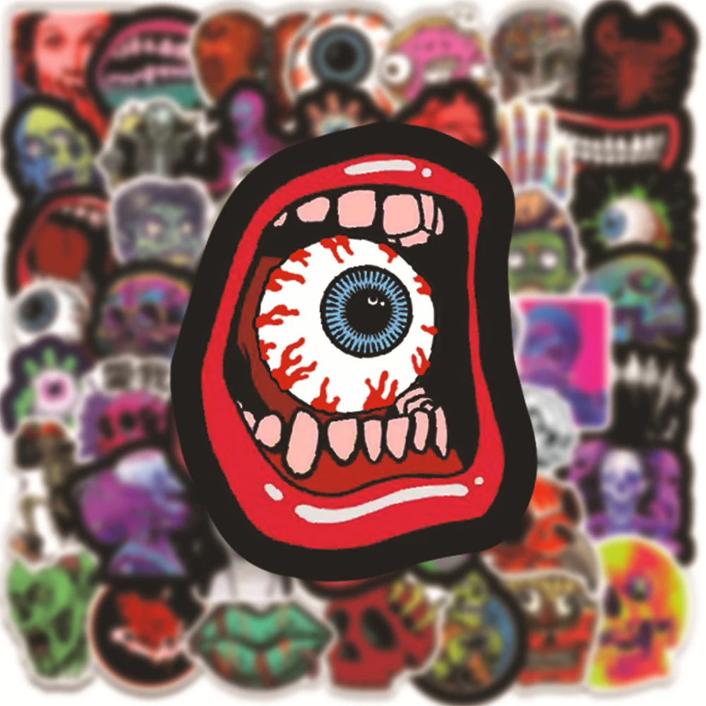 

10/30/50PCS Horror Series Zombie Skull Graffiti Stickers DIY Motorcycle Luggage Guitar Skateboard Cool Decal Sticker Kid Toy