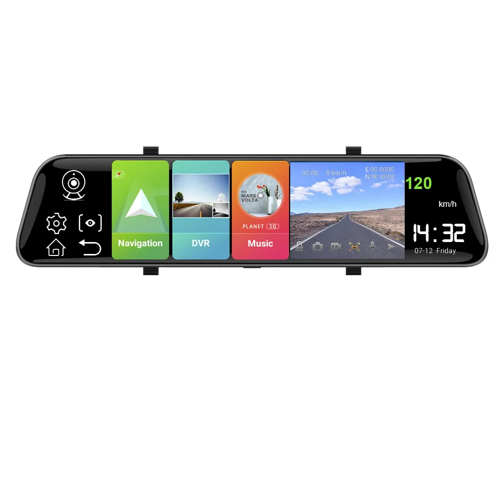 Автомобильный видеорегистратор HGDO 12 дюймов камера 4G ADAS Android 8 1 зеркало заднего