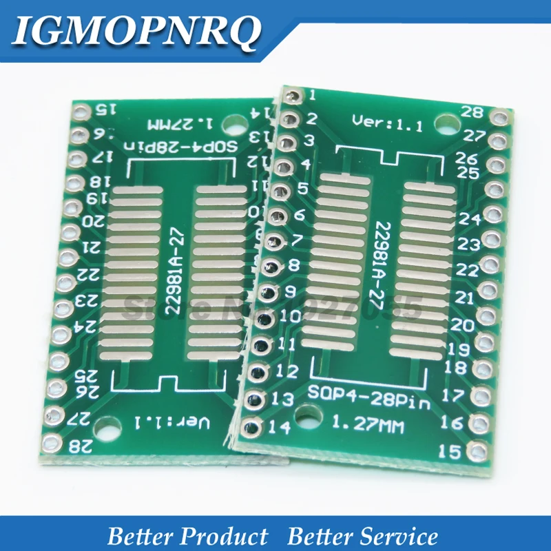 Адаптер SSOP28 SOP28 TSSOP28 к DIP28, конвертер PCB плата 0,65 мм 1,27 мм, 5 шт.