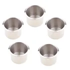 Набор из 5 подставок для покерного стола из нержавеющей стали для автомобиля, лодки, грузовика, морского транспорта-68x55 мм