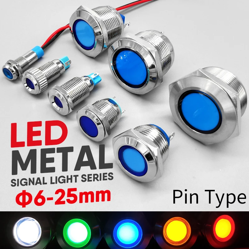 Сигнальная лампа 1 шт. водонепроницаемая IP67Light проводная 3 в 5 В 12 24 110 220