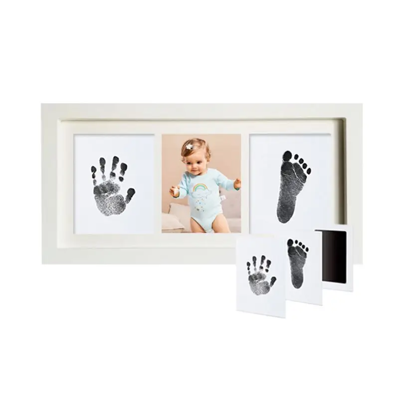 

Didplay Beautiful Pearhead Babyprints Newborn Handprint and Footprint Photo Frame Kit Safe For Baby Clean-Touch
