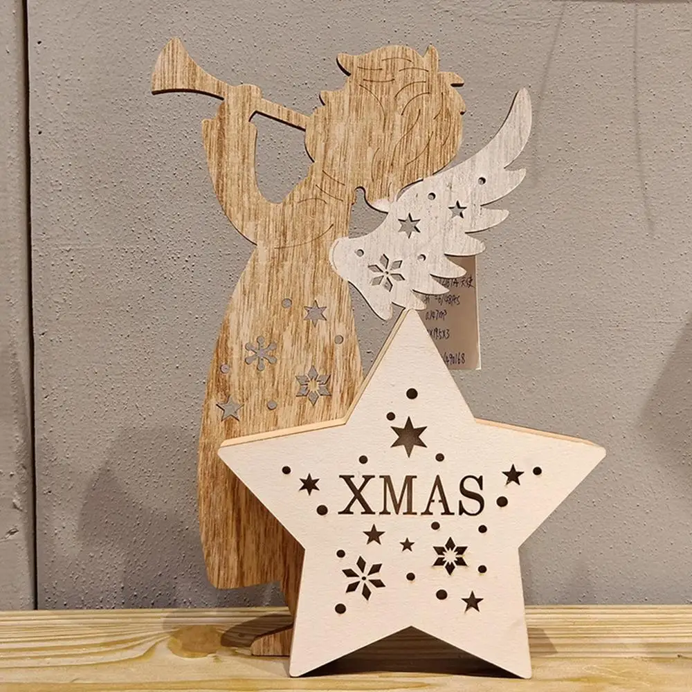 

CHZLL Christmas Wooden Pendants Ornaments for Xmas DIY Ornament Christmas Party Decorations Kids Gift hanging drop ornaments