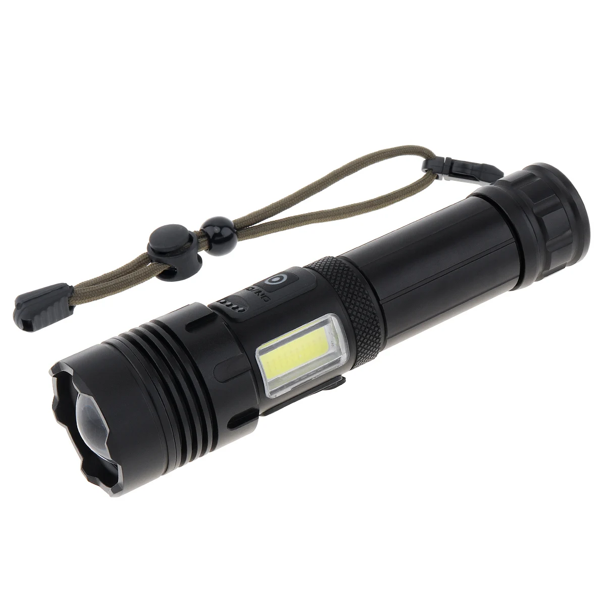 

Ultra Powerful Tactical Hunting 7 Modes Light Rechargeable USB Zoomable LED Flashlight with Micro Charging + One 26650 Battery