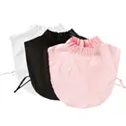 Горячая Женская мода сплошной цвет гофрированная водолазка манишка с высоким воротом шеи хлопок гофрированный дизайн Универсальная крышка