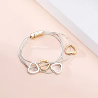 ornapeadia bracelet for women alloy material simple ot buckle geometric irregular mix and match hollow chain wild bracelet