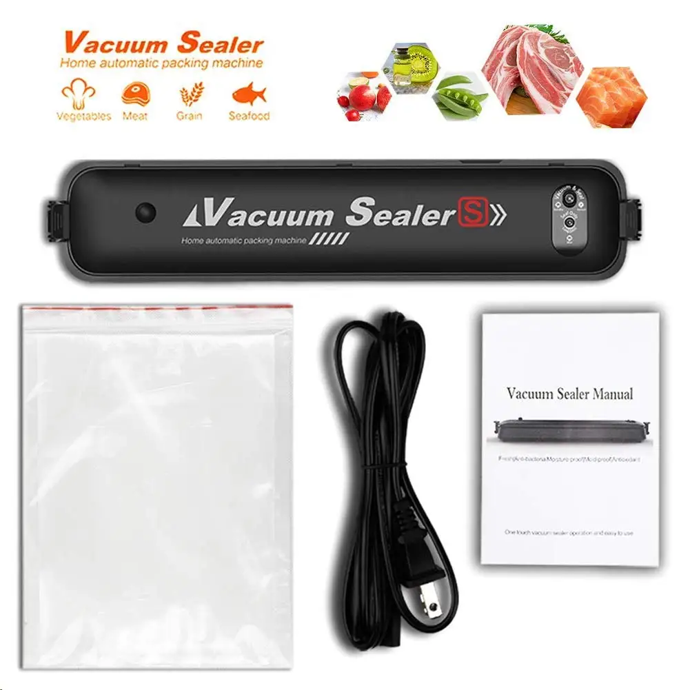 

220V Mini Household Food Vacuum Sealers Kitchen Packaging Machine Film Sealer Vacuum Packer with 15Pcs Vacuum Food Saver Bags
