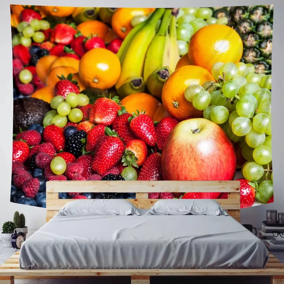 Красивые домашние фрукты декоративного искусства психоделический гобелен сцена