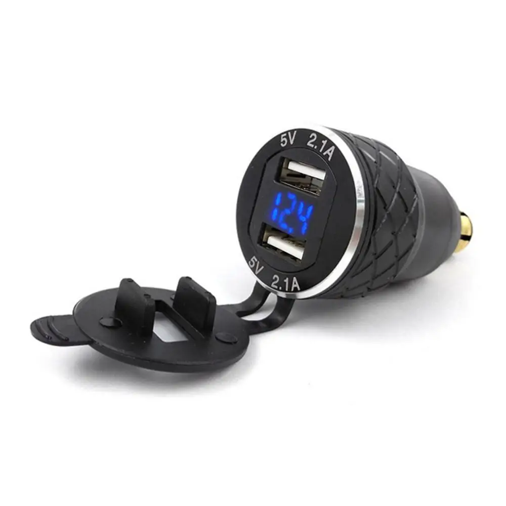 Areyourshop for BMW F800GS F650GS F700GS R1200GS R1200RT EU Plug Dual USB Charger 12-24v 4.2A Voltmeter DIN Socket | Автомобили и