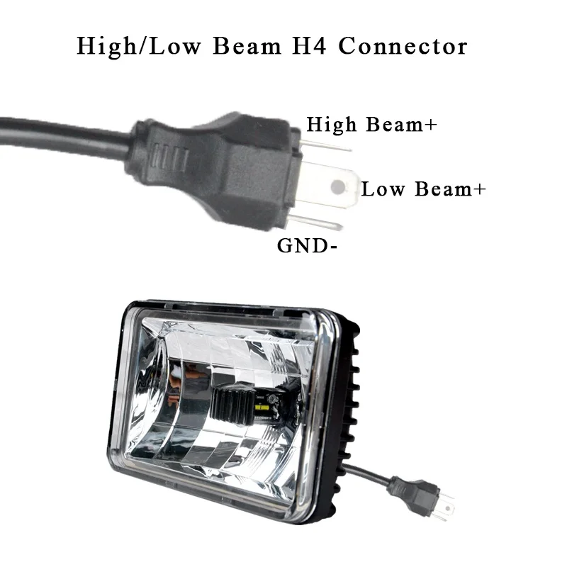 Светодиодсветильник фара дальнего/ближнего света CREK 4X6 лампа 5 дюймов 12 в 24 В H4 для