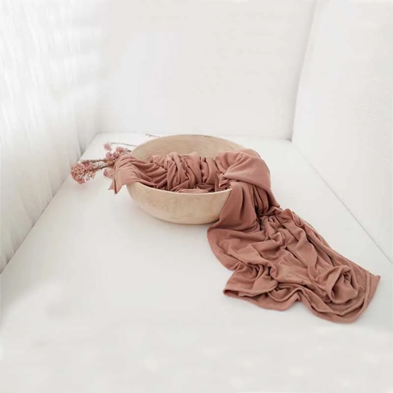 maroon Super Comfortable Newborn Stretch Wrap Baby Filler New Photography Pic Shooting Baby Basket born Blankets Baby Swaddle Newborn - Color: maroon