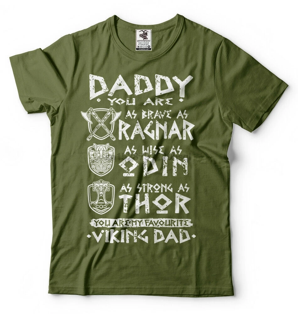 Viking и папы Ragnar Тор футболка с одином Fathers day рубашка подарок для отца матери дочери