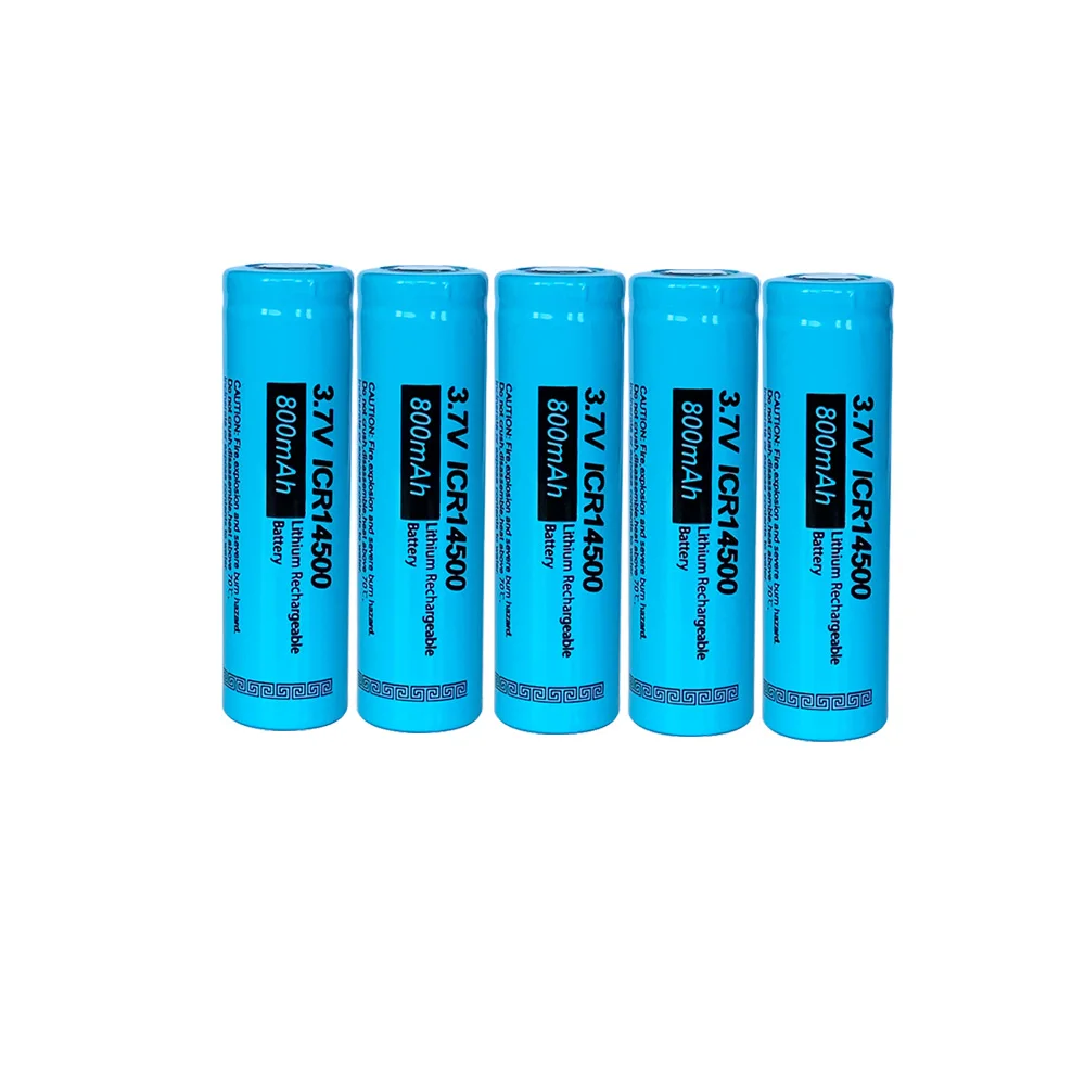 PKCELL ICR14500 14500 750 мАч 3,7 в перезаряжаемые литий-ионные батареи led lampe de poche батарея с плоским верхом