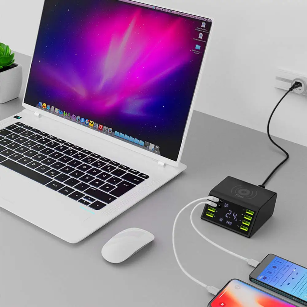 Зарядная Станция Fanshu с 8 USB портами 60 Вт 10 Вт|Зарядные устройства для телефонов| |