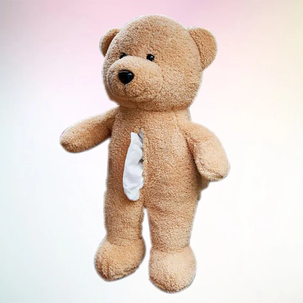 

Мультяшный медведь, коробка для салфеток, многофункциональный ящик для хранения, украшение для дома, рабочего стола, хаки, держатель для сал...