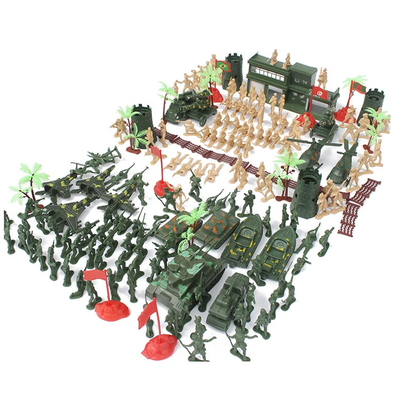 

188pcs World War Army Soldier Model Military Suit Latest Military Model Parent-child Interactive Educational Toy Boy Gift 3.5cm