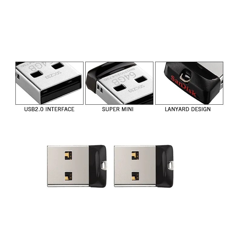 USB-флеш-накопитель SanDisk CZ33 Cruzer Fit 32/16/64 ГБ USB 2 0 | Компьютеры и офис