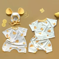 2022 summer pajamas for girls printed childrens clothing for boys sleepwear clothes 0 1 2 3 years kids sets baby girls suit