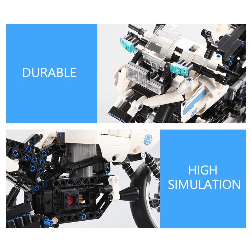 539 шт. полицейские строительные блоки для мотоциклов совместимы с Technic городское