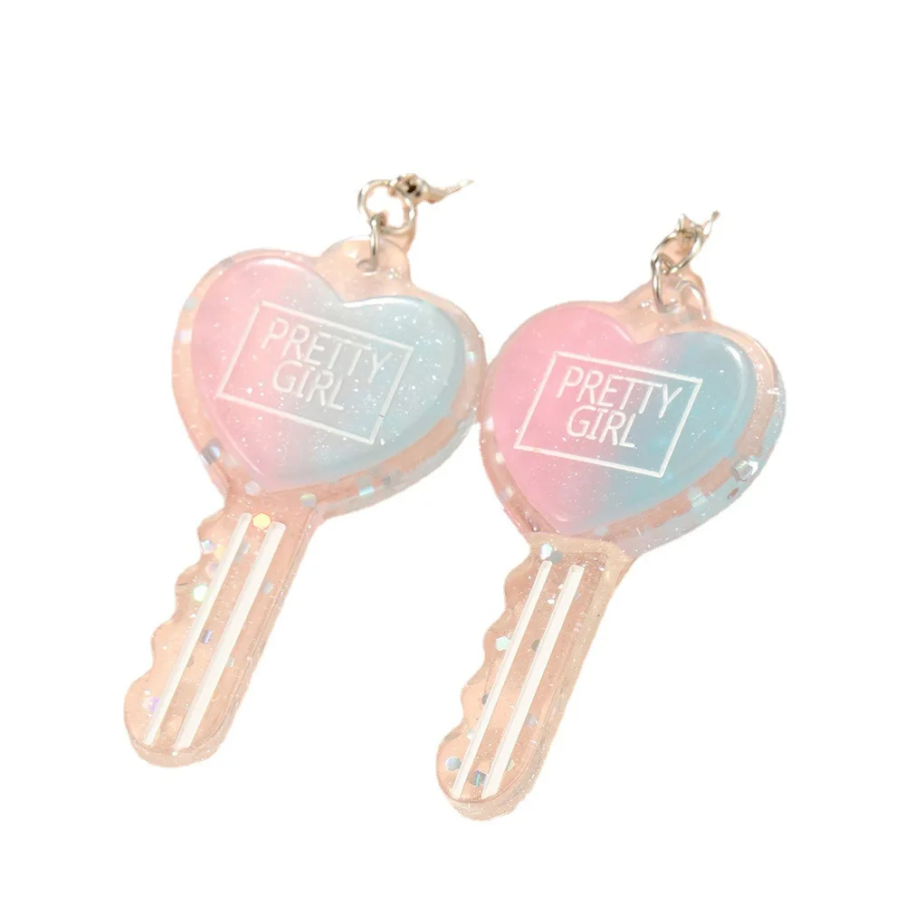 

Love lock key ear, Japanese and South Korea, erotic, personal lock, key earrings, jewelry ear clips