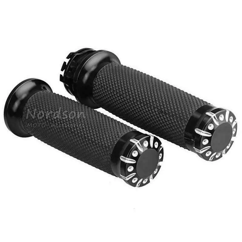 

1" or 7/8'' 4-Ring Air Cushioned Hand Grips Throttle For Harley