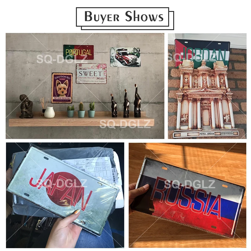 [SQ-DGLZ] флаг страны+ имя номерного знака бар украшения стены Олово знак винтаж металлический знак домашний декор живопись таблички плакат