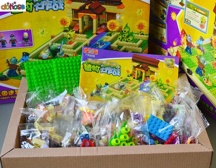 

2019 New Legoingly plants vs zombies Set Anime Garden Maze shoot Struck Game Building Blocks Bricks Compatible Toy for Children