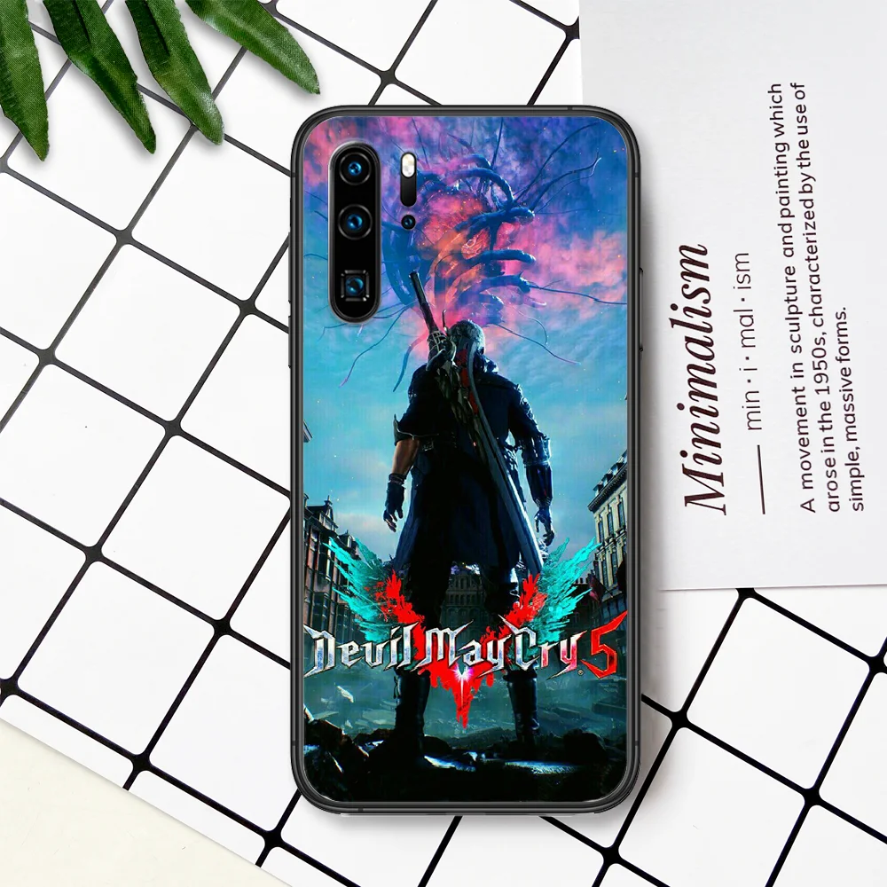 

Devil May Game Cry Phone Case For Huawei P Mate Smart 10 20 30 40 Lite Z 2019 Pro black Back Luxury Etui Soft Shell Fashion Cell