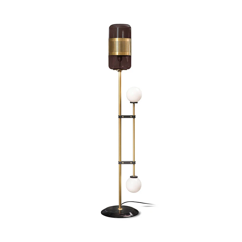 

Light luxury post-modern all-copper floor lamp Simple and light luxury living room bedroom study hotel floor lamp
