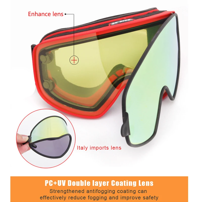 Лыжные очки, мужские, женские, мужские очки для сноуборда, двухслойные цилиндрические Магнитные очки для катания на лыжах, защита UV400, против... от AliExpress RU&CIS NEW