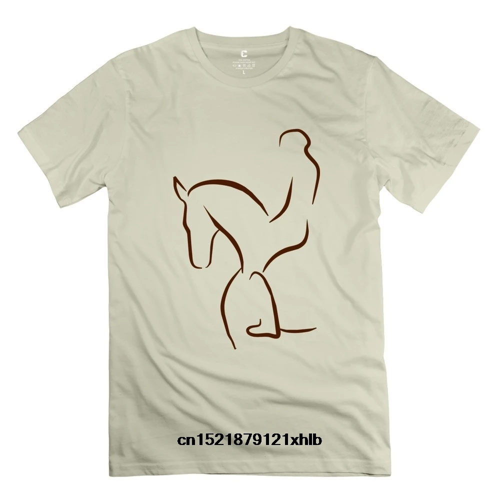 Men T shirt Customize Dressage Stick Figure Riding Horse funny t-shirt novelty tshirt women | Мужская одежда