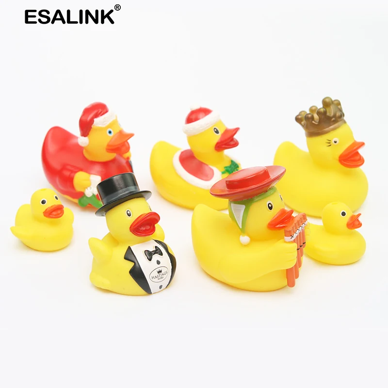 ESALINK 7 шт. игрушки для ванной резиновые 5 больших 2 маленьких комбинированных