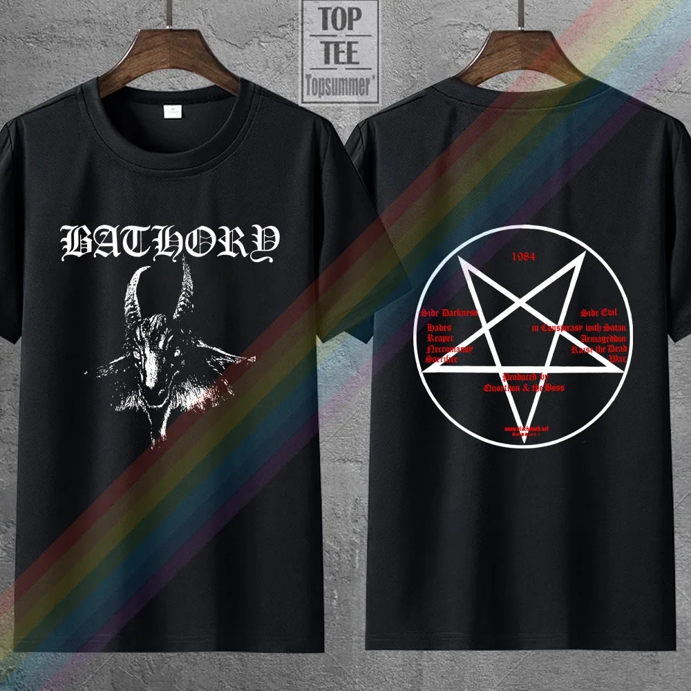 

Bathory Goat Tshirt Hippie Goth Tee Shirt Gothic Emo Oversized Streetwear Horror T-Shirt Punk Rock T-Shirts